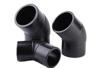 HDPE Ansi B16.9 τήξη άκρης 45 βαθμού συναρμολογήσεων αγκώνων για την υδραντλία